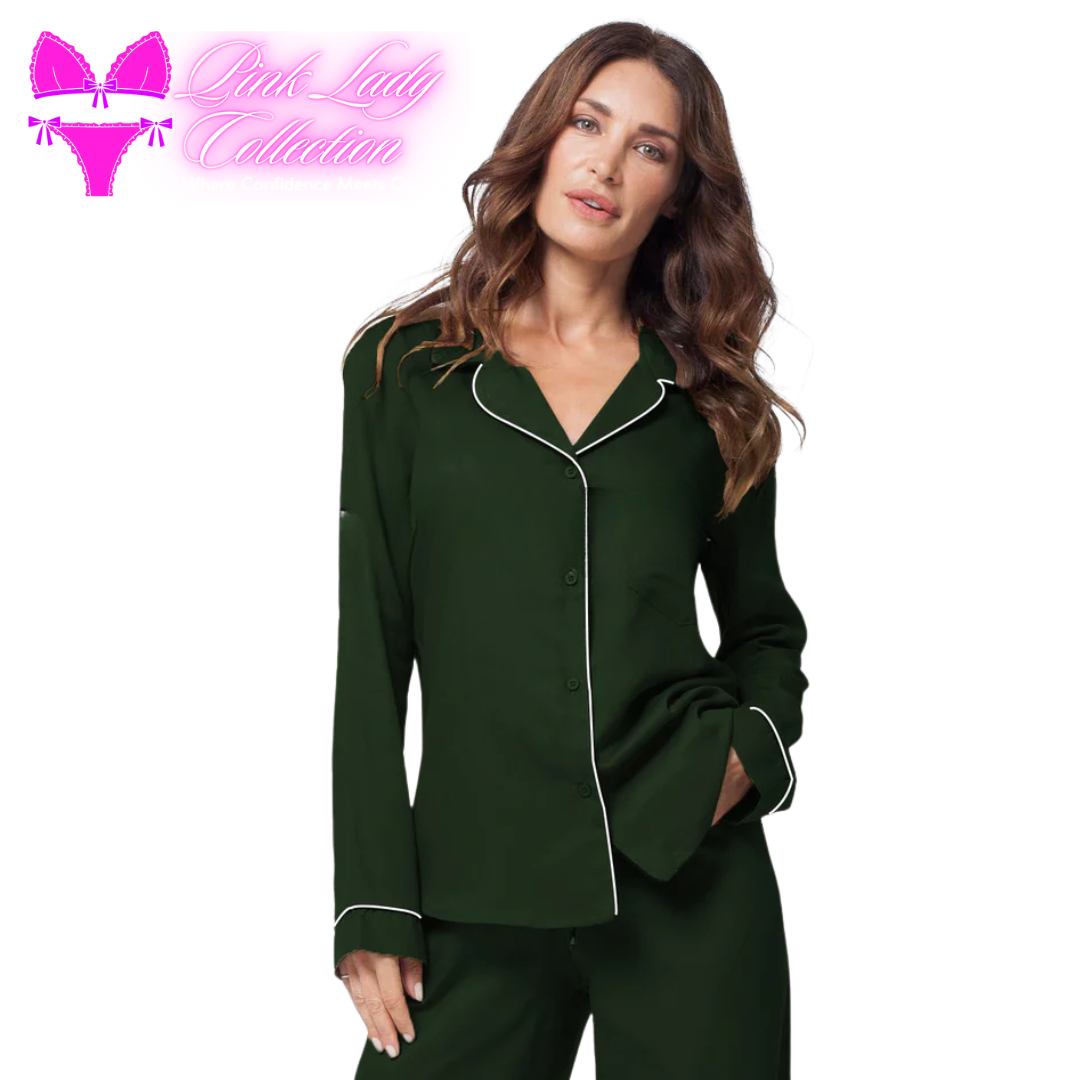 Silk Night Suit-Green