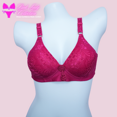 Red Rose Light Padded Bra With Long Straps