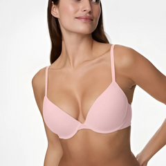 Deep Plunge Lightly Padded Wired Cotton Bra