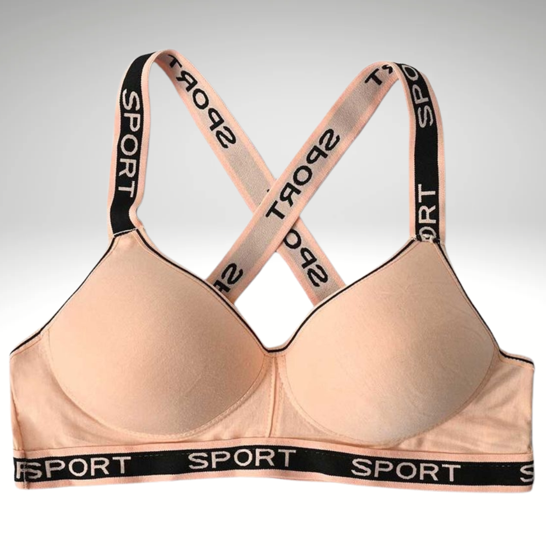 Pink Cross Sport Bra