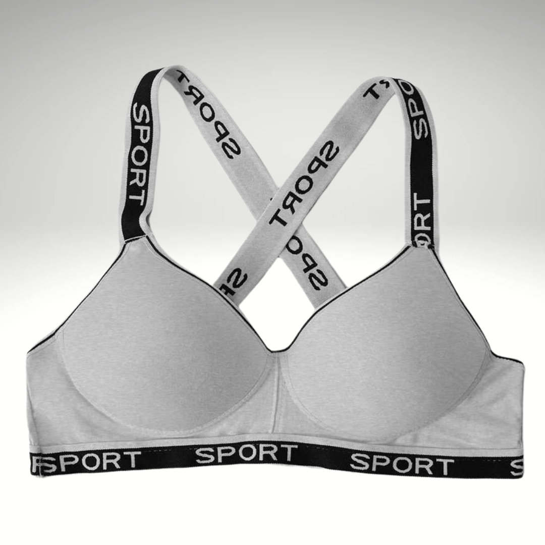 Grey Cross Sport Bra