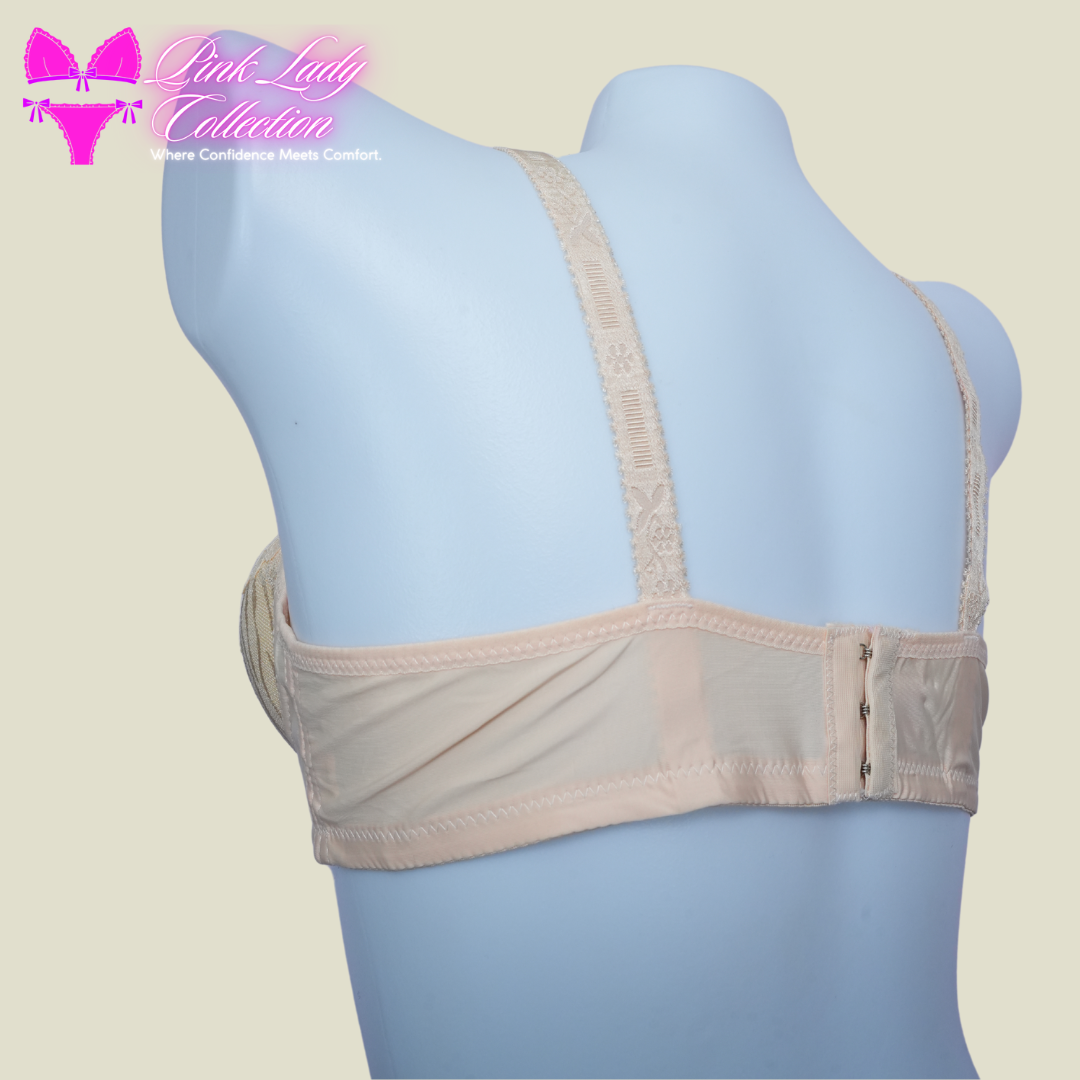 Beige Light Padded Bra With Long Straps