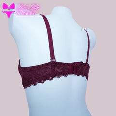 Women’s soft cotton wireless non-padded bra with lace design