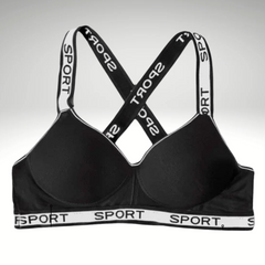 Black Cross Sport Bra