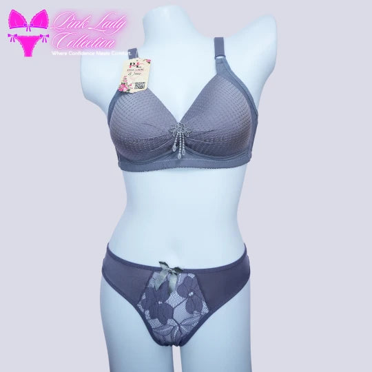 Dotted comfort padded bra n penty set.