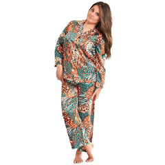 Silk Print Loungewear-Orange